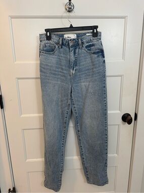 Sam Edelman 90s High-Rise Light Blue Straight Jeans